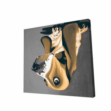 BEGIN HOME DECOR 16 x 16 in. Gold Basset Hound Dog-Print on Canvas 2080-1616-AN359-1
